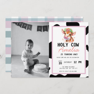 Cow Birthday Invitation