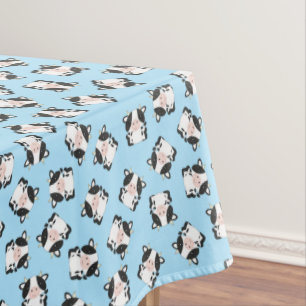 Cow Birthday Party Blue Tablecloth