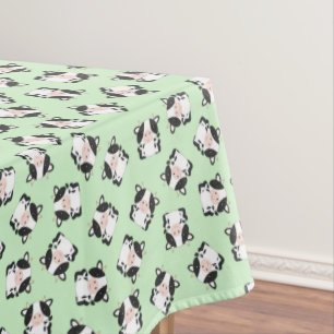 Cow Birthday Party Green Tablecloth