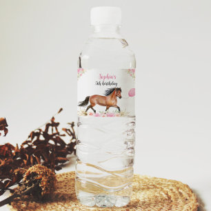 Cow Birthday Party Water Bottle Label