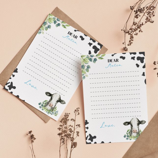 Cow Birthday Time Capsule Note Message Card (Creator Uploaded)