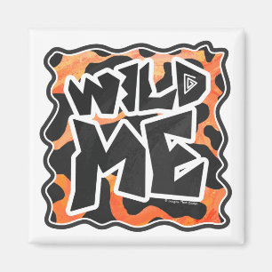 Cow Black and Orange Wild Me Magnet