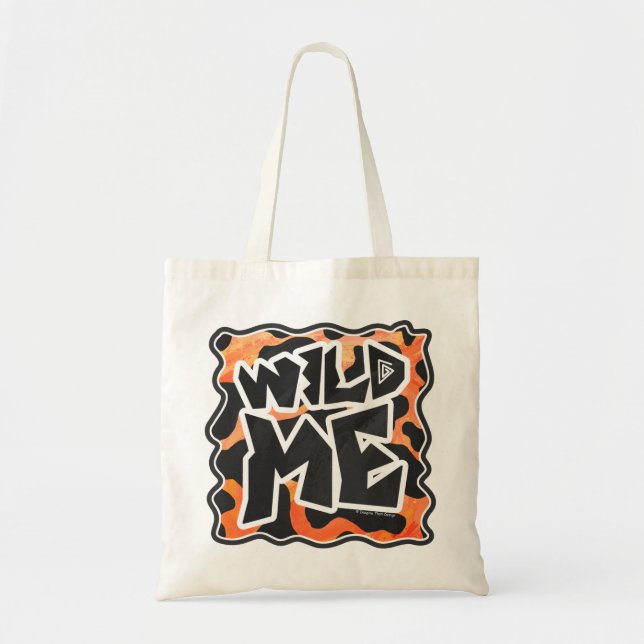 Cow Black and Orange Wild Me Tote Bag (Front)