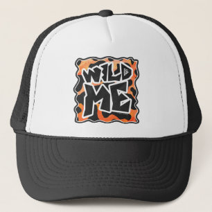 Cow Black and Orange Wild Me Trucker Hat