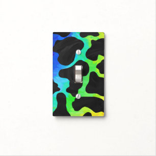 Cow Black and Rainbow Gifts Light Switch Cover