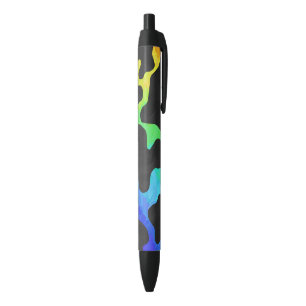 Cow Black and Rainbow Print Pen