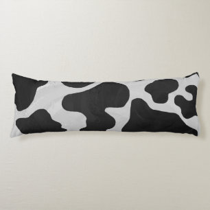 Cow Black and White Print Body Pillow