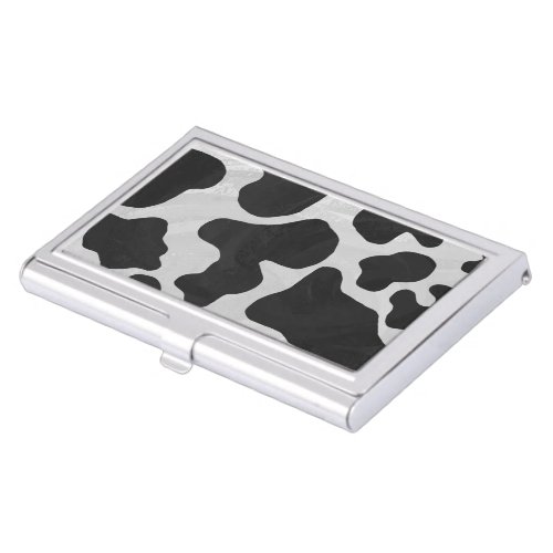 Cow Black and White Print Business Card Case