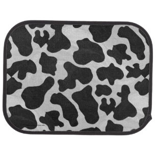 Cow Black and White Print Car Floor Mat