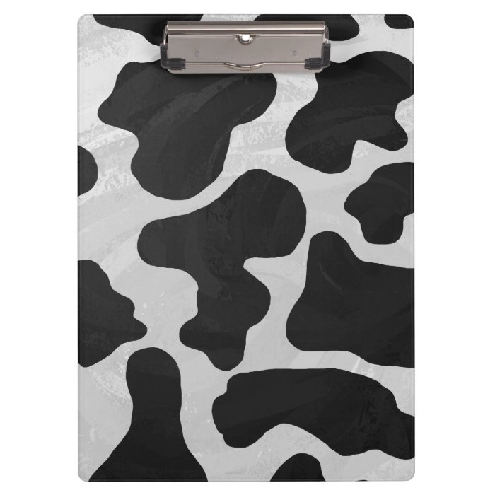 Cow Black and White Print Clipboards