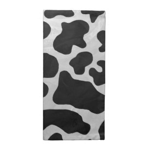 Cow Black and White Print Cloth Napkin