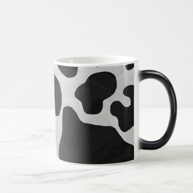 Cow Black and White Print Color Morph Mug (Right)