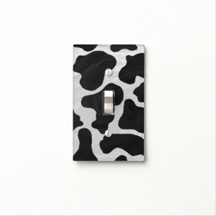 Cow Black and White Print Light Switch Cover