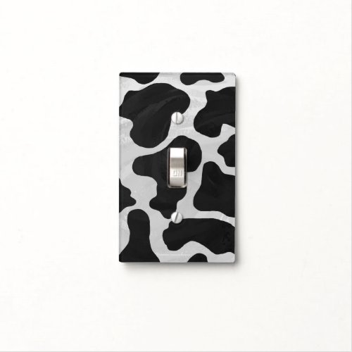Cow Black and White Print Light Switch Cover