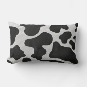 Cow Black and White Print Lumbar Pillow