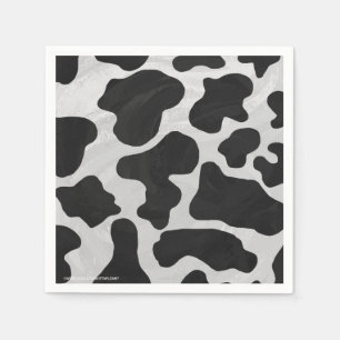 Cow Black and White Print Napkins