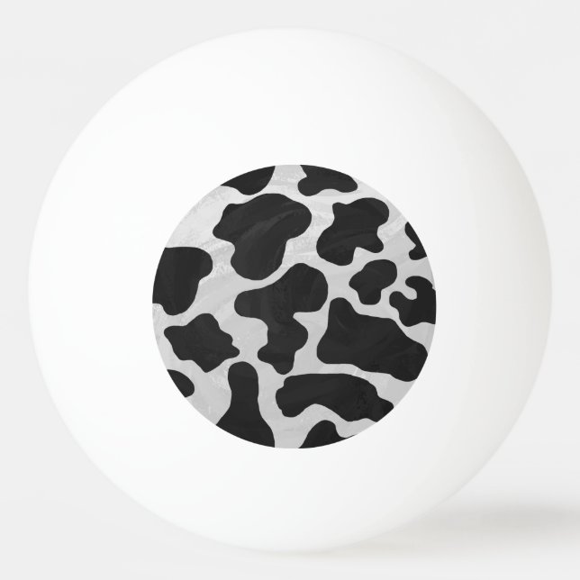 Cow Black and White Print Ping-Pong Ball (Front)