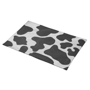 Cow Black and White Print Placemat