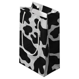 Cow Black and White Print Small Gift Bag
