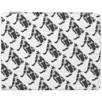 Cow Black and White Silhouette iPad Smart Cover