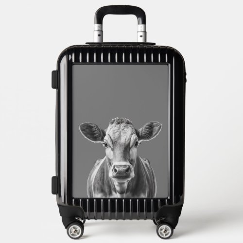 Cow Black White Farmhouse  Luggage