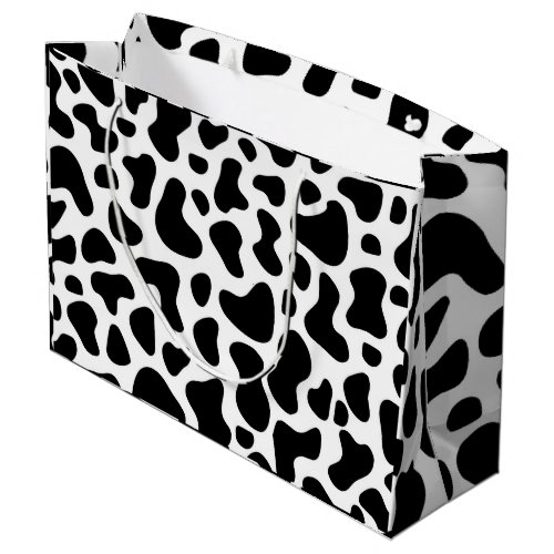 Cow Black White Patches  Large Gift Bag
