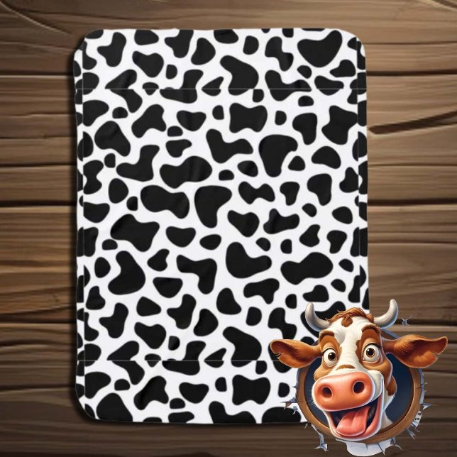 Cow Black White patch's   Baby Blanket (Creator Uploaded)
