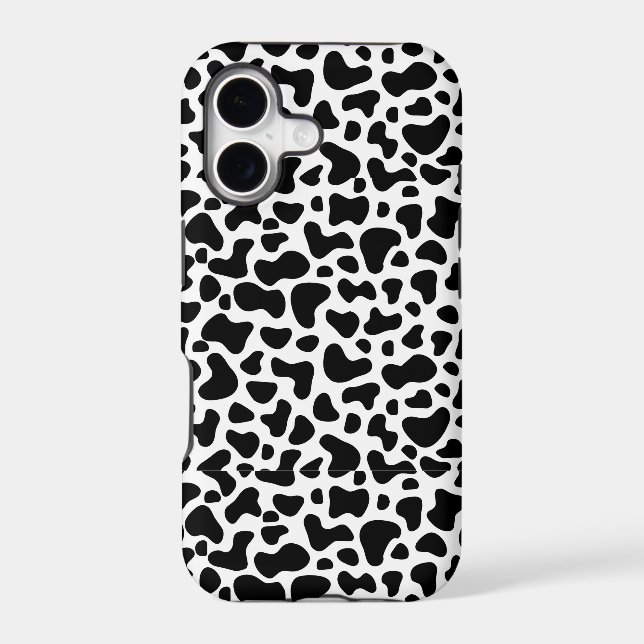 Cow Black White patch's  Iphone Case (Back)
