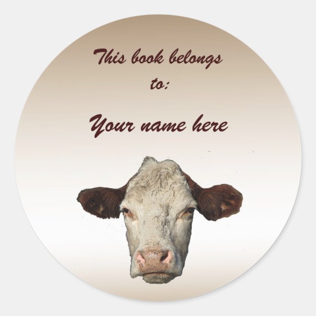 Cow Bookplate (Front)