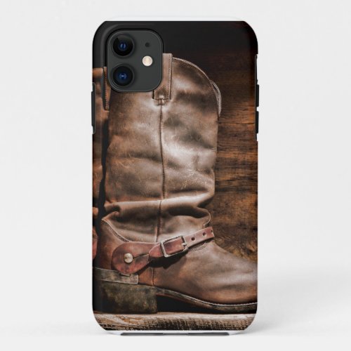 Cow Boy Boots Spur Country Rope Wood IPHONE 5 Case