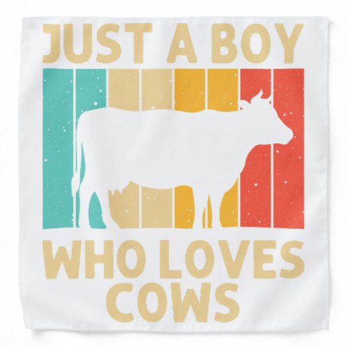 cow  boys kids farm animal cow lovers dairy farmer bandana
