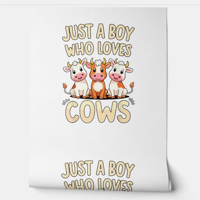 Cow _ Boys & Toddler, Just A Boy Who Loves Cows, C Wallpaper (Unrolling)