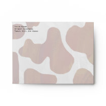 Cow Brown and White Monogram Envelope