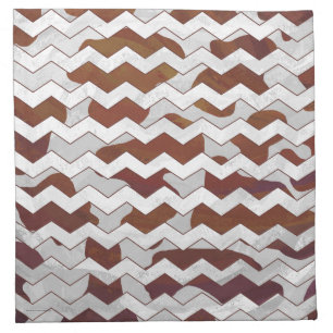 Cow Brown and White Print Cloth Napkin