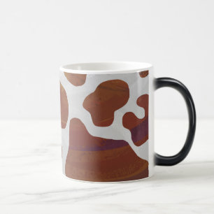 Cow Brown and White Print Color Morph Mug