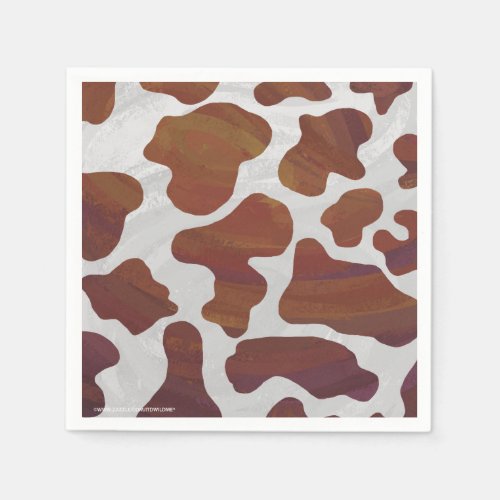 Cow Brown and White Print Paper Napkins
