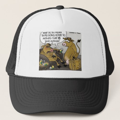 Cow Bull Divorce Funny Cartoon Gifts  Tees Trucker Hat