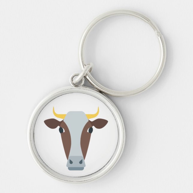 Cow Bull Head Keychain (Front)