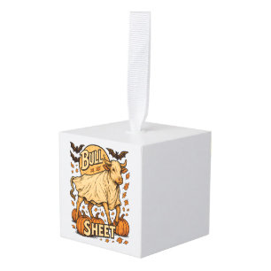 Cow Bull Sheet Halloween Cube Ornament