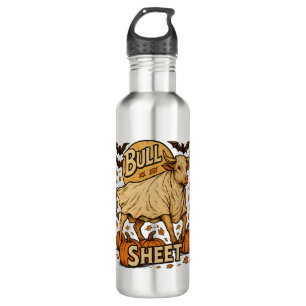 Cow Bull Sheet Halloween Stainless Steel Water Bottle