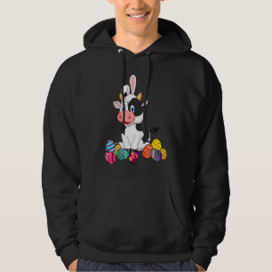 Cow Bunny Ear With Egg Easter Easter Day Classic Hoodie