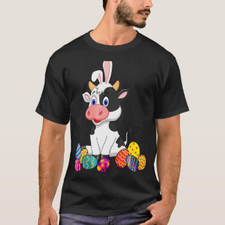 Cow Bunny Ear With Egg Easter Easter Day Classic T-Shirt
