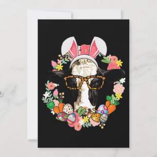 Cow Bunny Ears Happy Easter Farming Farmer Invitation