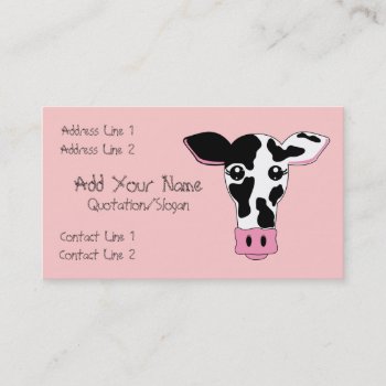 Cow Business Card by totallypainted at Zazzle