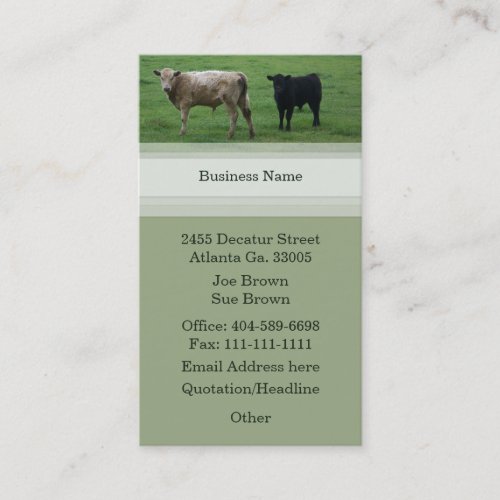 Cows Business Card
