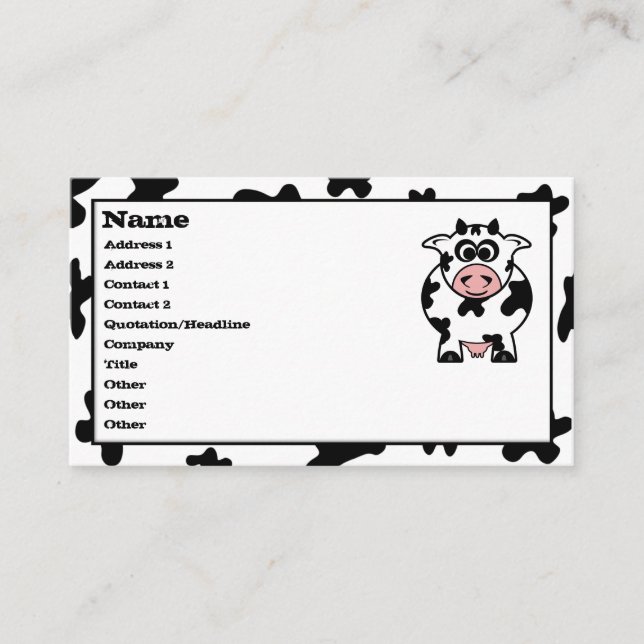 Cow Business Cards (Front)