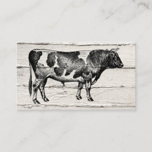 Cow Business Cards - Hereford Farm Animal