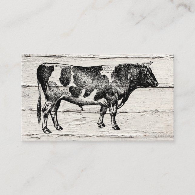Cow Business Cards - Hereford Farm Animal (Front)