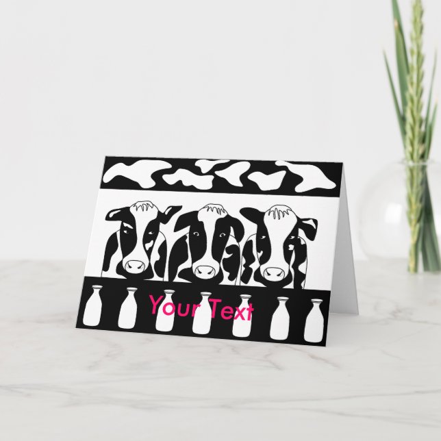 Cow Business Greeting Card (Front)