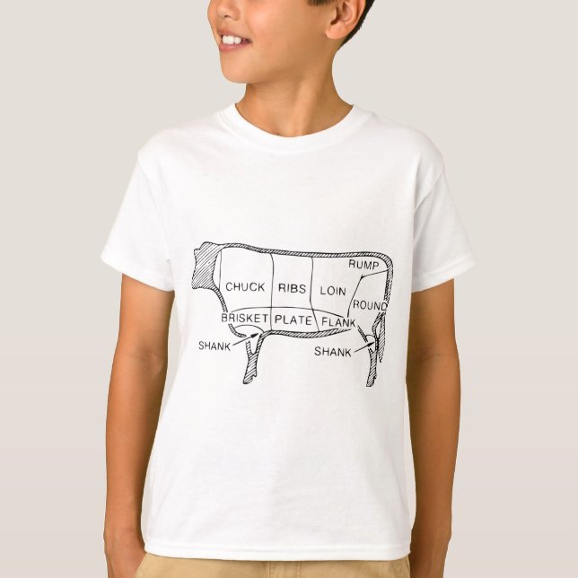 Cow Butcher Chart (2) T-Shirt (Front)